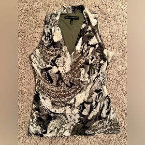 White House Black Market Snake Print Sleeveless Top